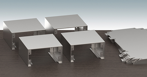 Fabricated enclosures from sheet aluminium or steel 