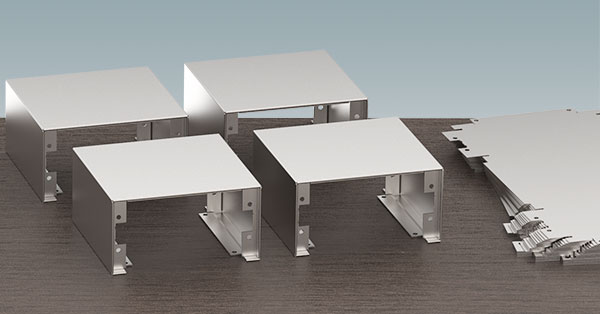Fabricated enclosures from sheet aluminium or steel 