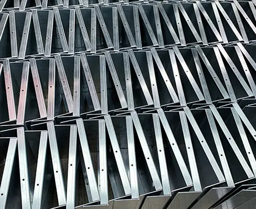 Fully punched and folded parts now ready for assembly and painting.