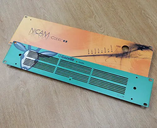 Digitally printed 19 inch panels.