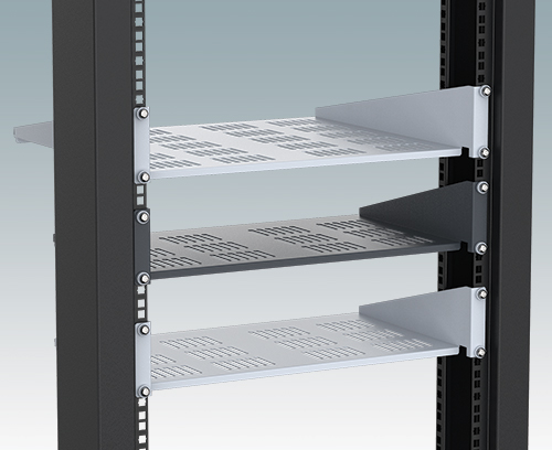 Universal shelves for 19" racks