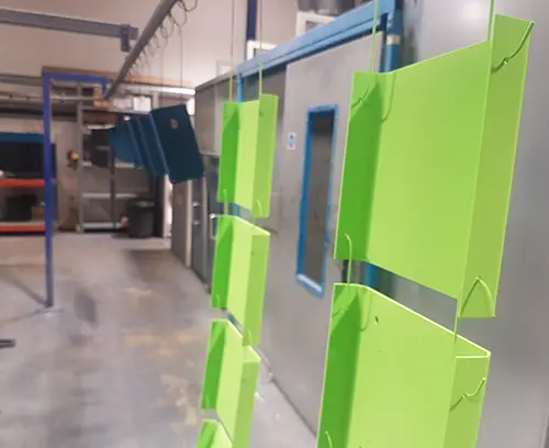 In-house powder paint line